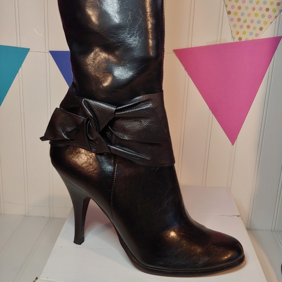 Steve Madden Brandey Black Paris Heeled Boots size 10 - Picture 16 of 16